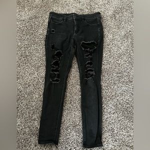 American Eagle Low rise black skinny jeans